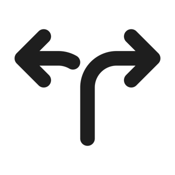 Crossroads flat color outline icon png