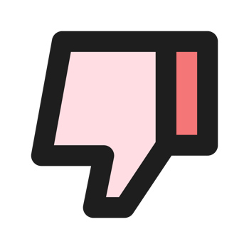 Dislike flat color outline icon png