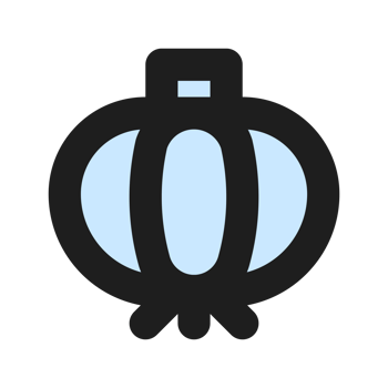 Garlic flat color outline icon png