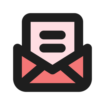 Letter flat color outline icon png