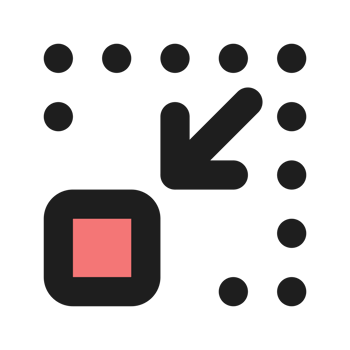 Shrink flat color outline icon png