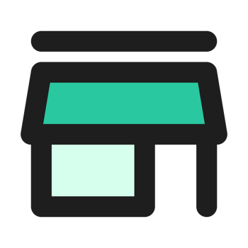 Store flat color outline icon png