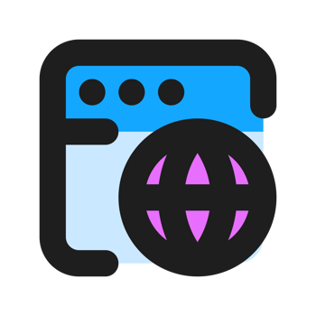 Waebpage flat color outline icon png