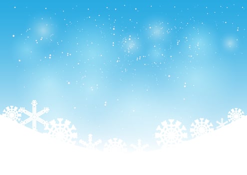 Blue background with white snow vector