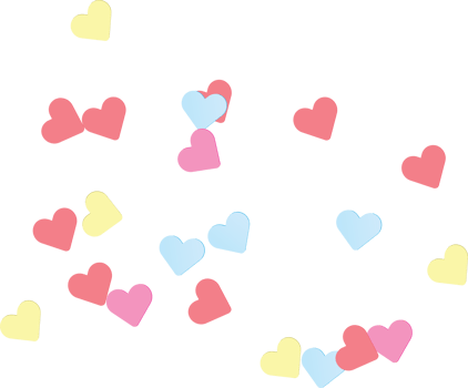 Little hearts PNG Clipart With Transparent Background for decoration of art file.