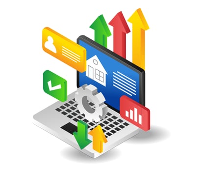Home investment success analysis vector