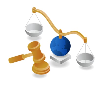 Corporate business investment law justice vector