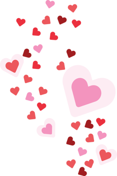 Little hearts PNG Clipart With Transparent Background for decoration of art file.