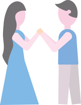 Couple PNG Clipart With Transparent Background for decoration of art file.