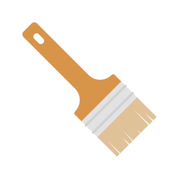 Paint brush isolated on white background vector