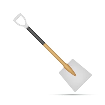 Shovel isolated on white background vector