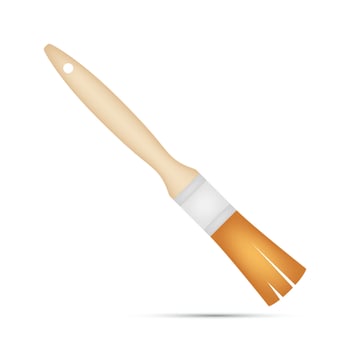 Paint brush isolated on white background vector