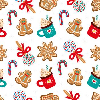 Christmas seamless pattern with sweets png