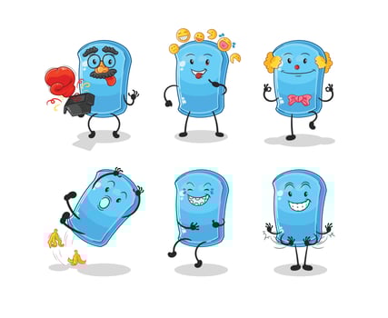 ski board cartoon character vector