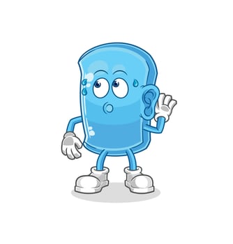 ski board cartoon character vector