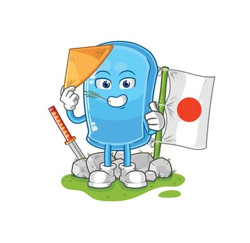 ski board cartoon character vector