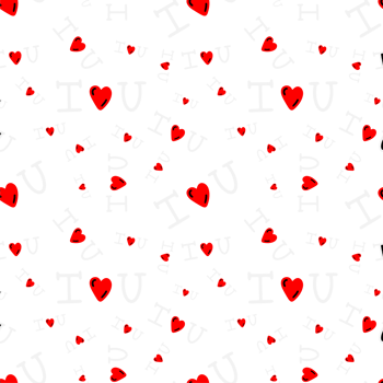 seamless pattern wiht red hearts for Valentines Day png