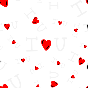 seamless pattern wiht red hearts for Valentines Day png
