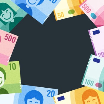 Fake Money Toys Background vector