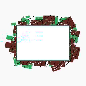 Editable Vector of Abstract Rectangles with Stitched Effect Lines for Text Background
