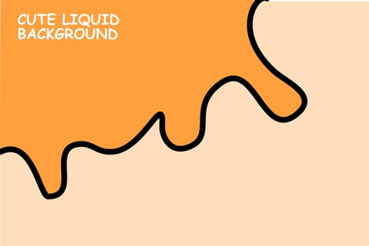 Cream melt, Background with comic style, fluid liquid fun background, Cartoon Vector Illustration, cute wavy, comic background with wave, fluid liquid