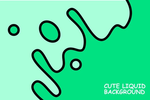 Green cute Background with comic style, fluid liquid fun background, fluid liquid background, Cartoon Vector Illustration, cute wavy, comic background with wave, liquid, green fluid