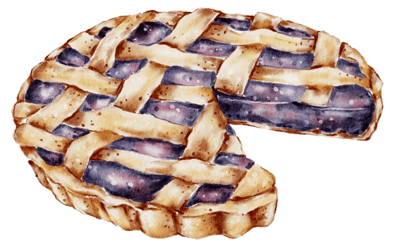 Watercolor bakery, bread, pie, bake, hand paint png