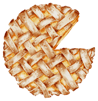Watercolor bakery, bread, pie, bake, hand paint png