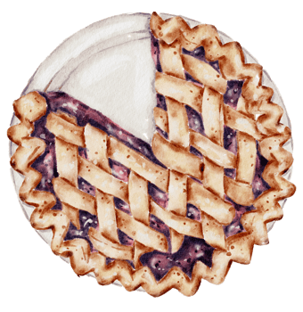 Watercolor bakery, bread, pie, bake, hand paint png