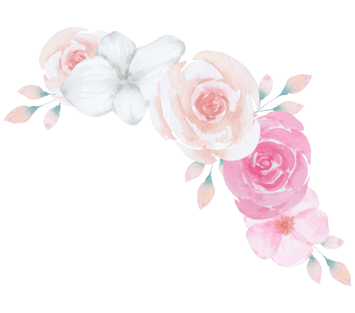 Pink flower bouquet watercolor png