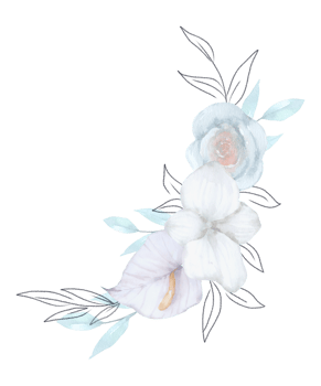 Pink flower bouquet watercolor png