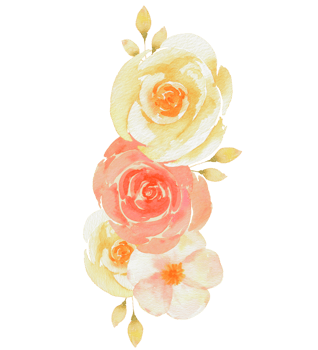 Vintage flower bouquet watercolor png