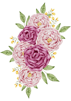 Floral bouquet watercolor hand paint png