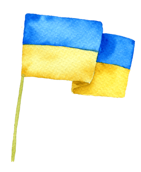 Flag of Ukraine in watercolor png