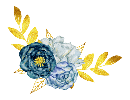 Floral bouquet and wreath watercolor png