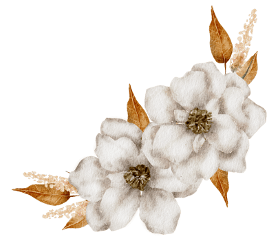 Floral bouquet and wreath watercolor png
