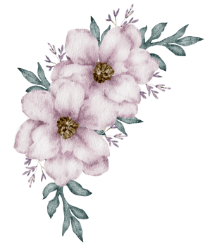 Floral bouquet and wreath watercolor png