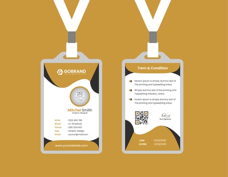 Colorful ID Card Template Design in Vector