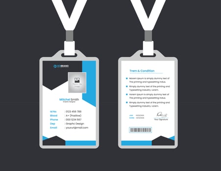 Colorful ID Card Template Design in Vector