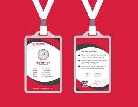 Colorful ID Card Template Design in Vector