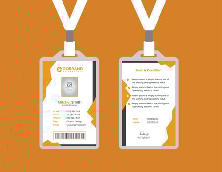Colorful ID Card Template Design in Vector