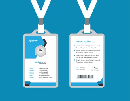 Colorful ID Card Template Design in Vector