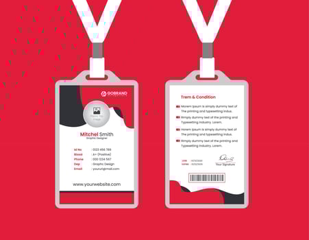 Colorful ID Card Template Design in Vector