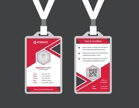 Id card template design vector