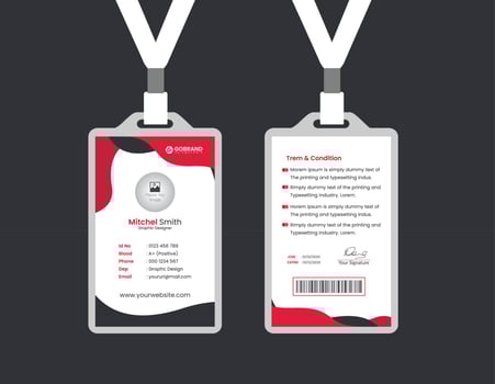 Id card template design vector