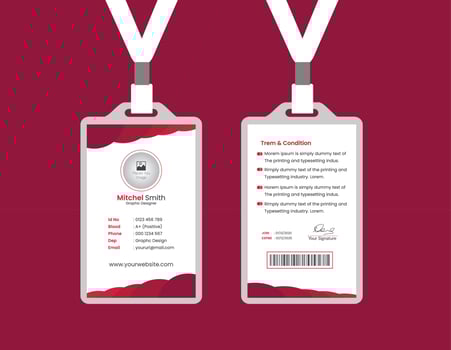 Simple Id card template design vector