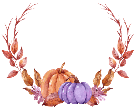 Autumn watercolor composition, Thanksgiving day png