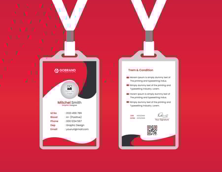 Id card for business modern design vector