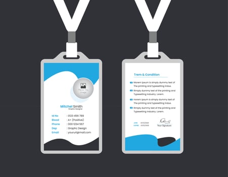 Id card for business modern design vector