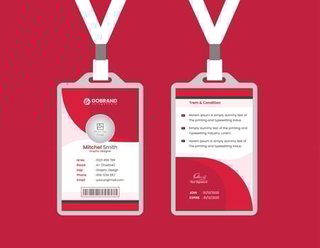 Id card for business modern design vector